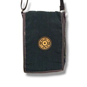 Vtg Kipling Private Transport Crossbody Bag-Green-Belt Loop-Travel-Adjustable